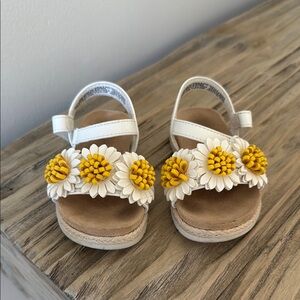 Cat and Jack sandals with daisies